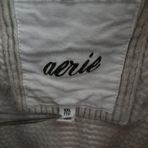 Aerie Corduroy Button Down Shacket XXL Cream - Picture 3 of 3